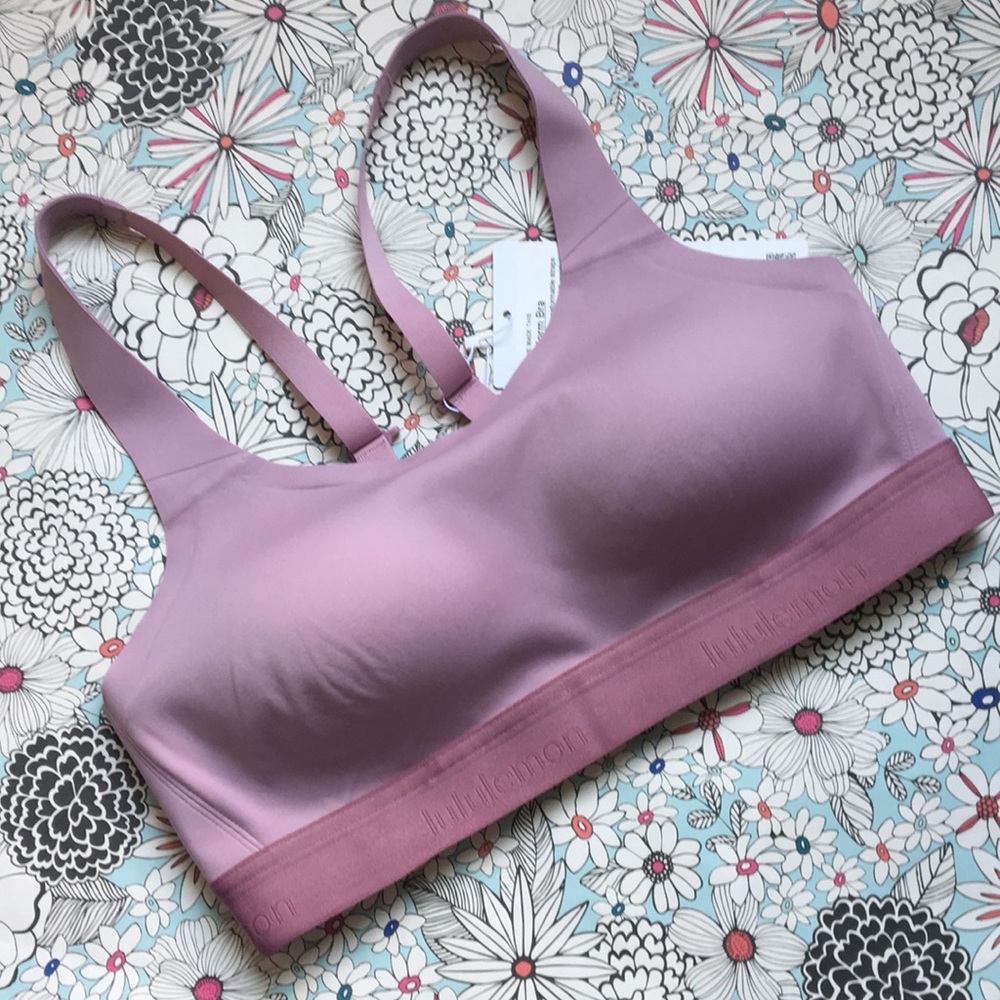 Lululemon Fine Form Bra 34B Rose Blush lavender petals NWT